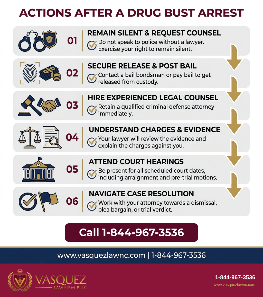 Visual Guide 1 for Henderson Drug Bust: What Happens After Arrests Near Vance County in 2026