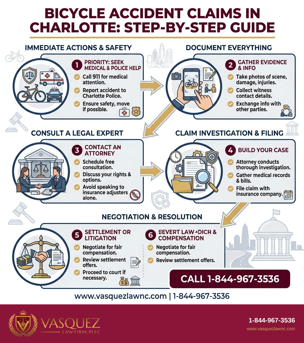 Visual Guide 1 for How Bicycle Accident Settlements Work in Charlotte in 2026