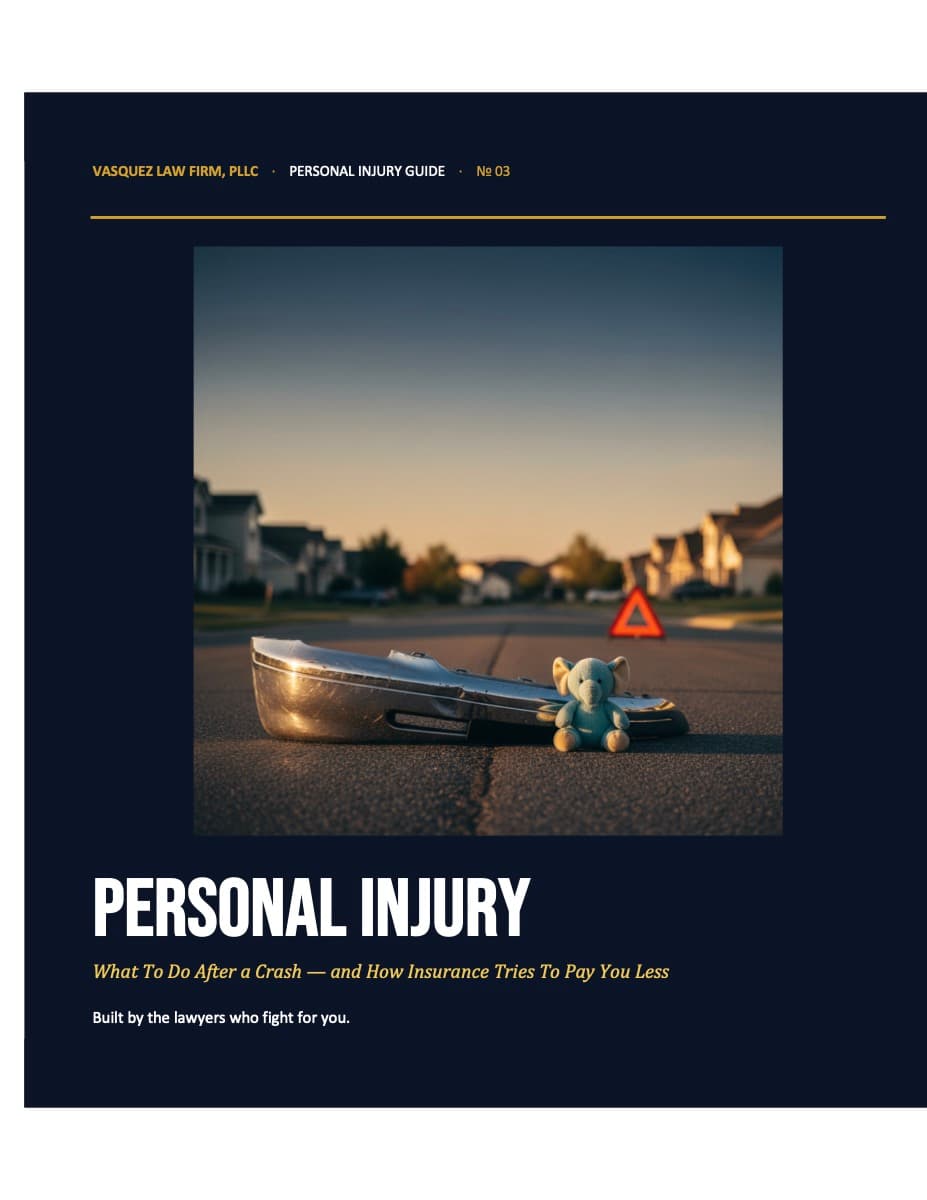 Vasquez Law Firm guide cover: Personal Injury