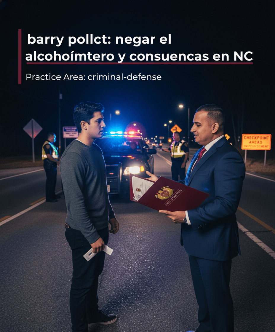 Qué Sucede Cuando Rechaza una Prueba de Alcoholímetro en NC