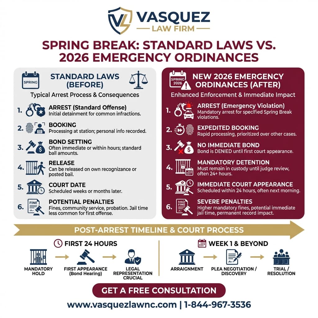 Línea de Tiempo del Proceso para Consejos Clave para Vacaciones de Primavera Seguras en 2026
