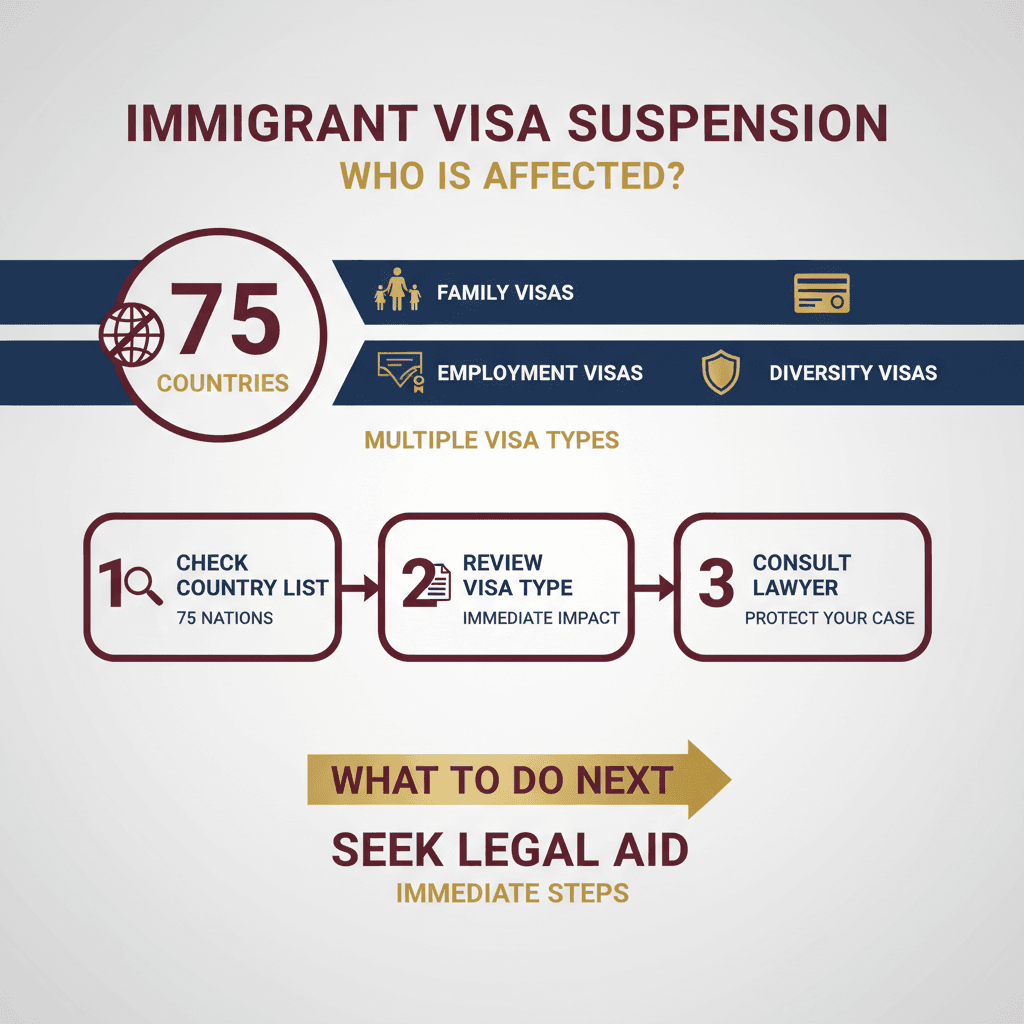 Estadísticas Clave y Datos para Quiénes Se Ven Afectados por la Suspensión de Visas de Inmigrante de Trump para 75 Países