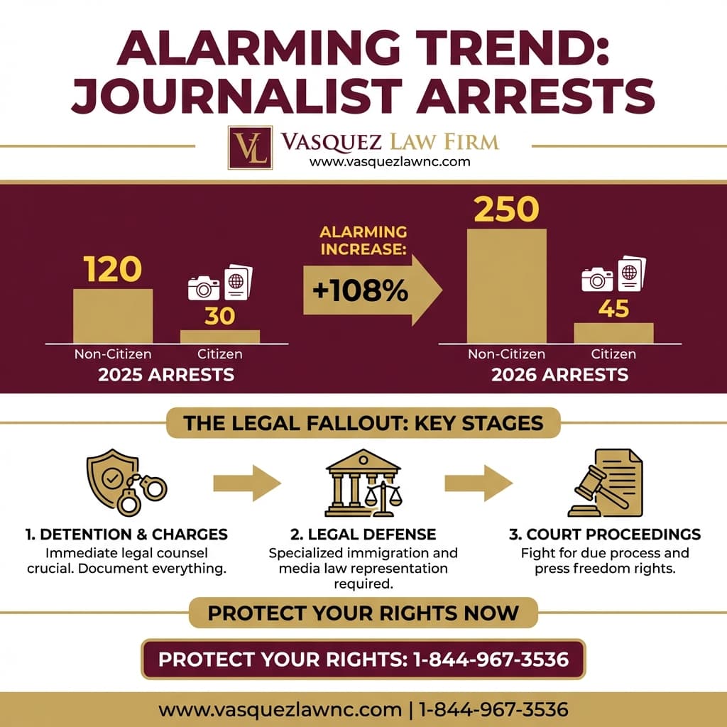 Estadísticas Clave y Datos para ¿Qué Sucede Cuando un Reportero de Detenciones de ICE Es Arrestado?