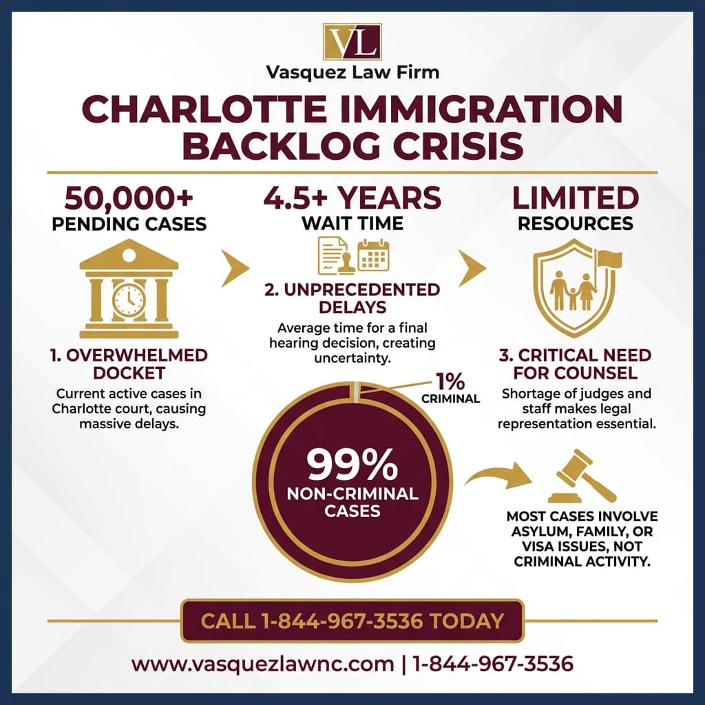 Estadísticas Clave y Datos para Así Funciona la Práctica Legal de Inmigración en Charlotte, NC en 2026