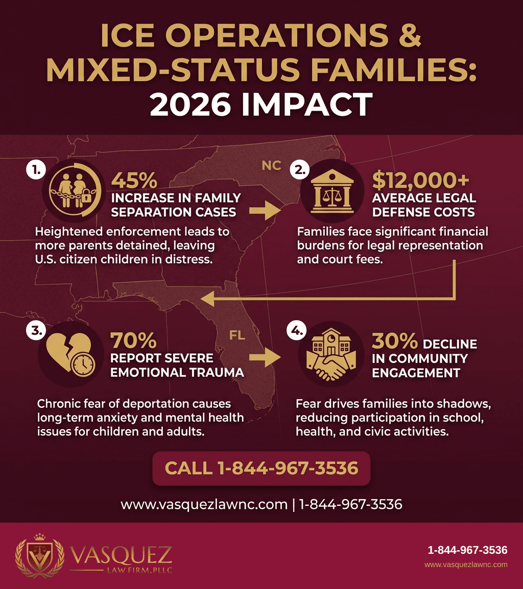 Estadísticas Clave y Datos para Impacto de los Despliegues de ICE en las Familias de Raleigh en 2026