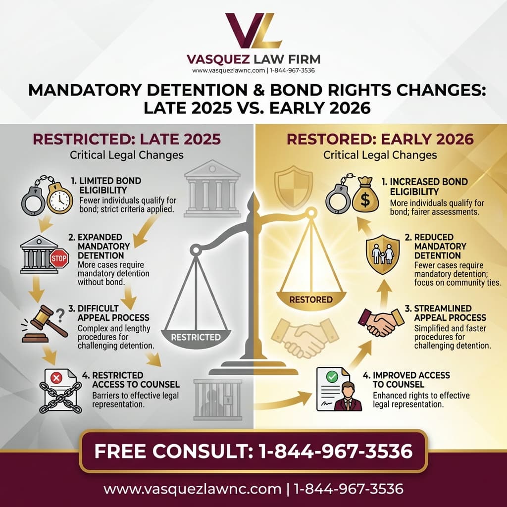 Línea de Tiempo del Proceso para Cómo Salir de Detención Migratoria con una Fianza en 2026