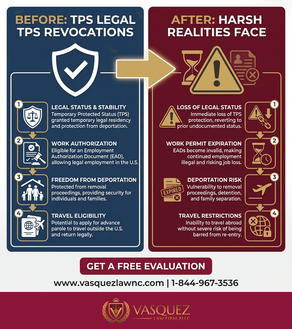 Línea de Tiempo del Proceso para Qué Sucede con la Revocación del TPS en 2026