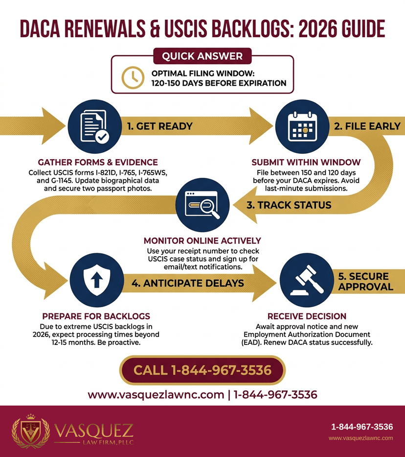 Process Timeline for DACA Renewal Delays Processing Times 2026: Crucial Insights