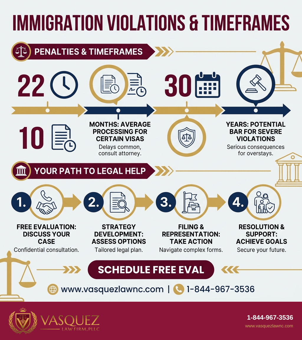 Línea de Tiempo del Proceso para Violaciones Migratorias y Sus Consecuencias en 2026: Lo Que Debes Saber (Español)