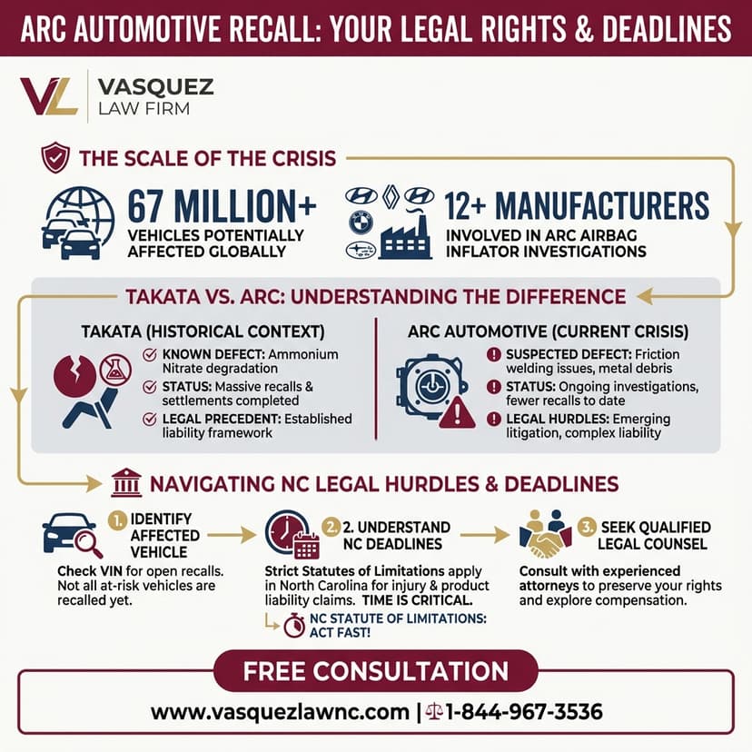 Process Timeline for What to Know About Faulty Airbag Lawsuits in North Carolina in 2026